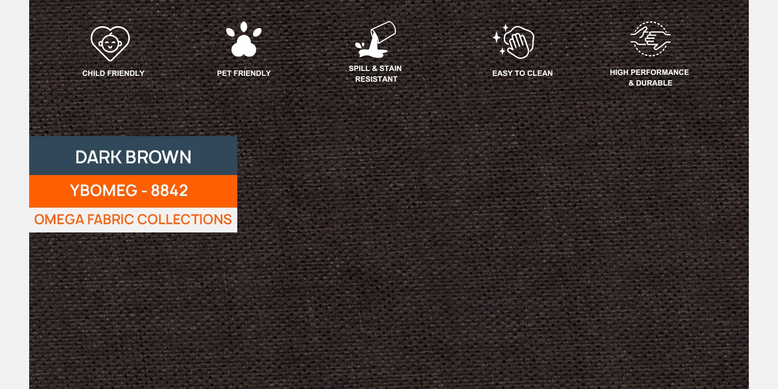 Devo Fabric 3 Seater Sofa In Dark Brown Colour - Febonic Living