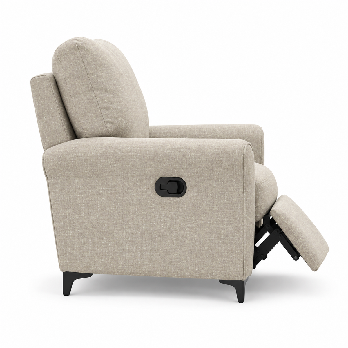 Daroox 1 Seater Motorized Fabric Recliner - Taupe Cream