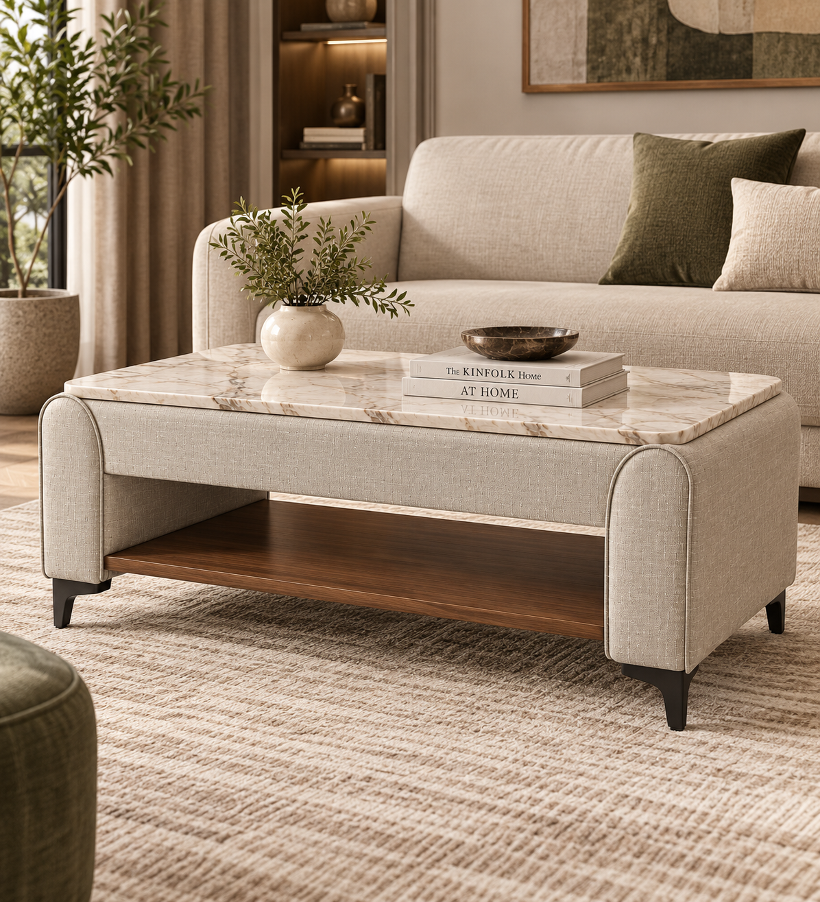 Daroox Coffee Table With Marble Top