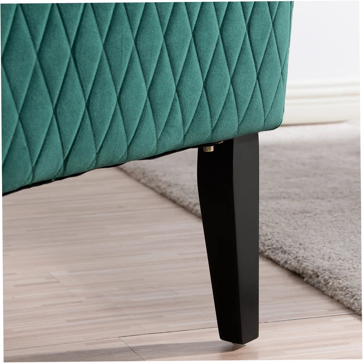 Devon Quilted Accent Chair in Teal Green Colour