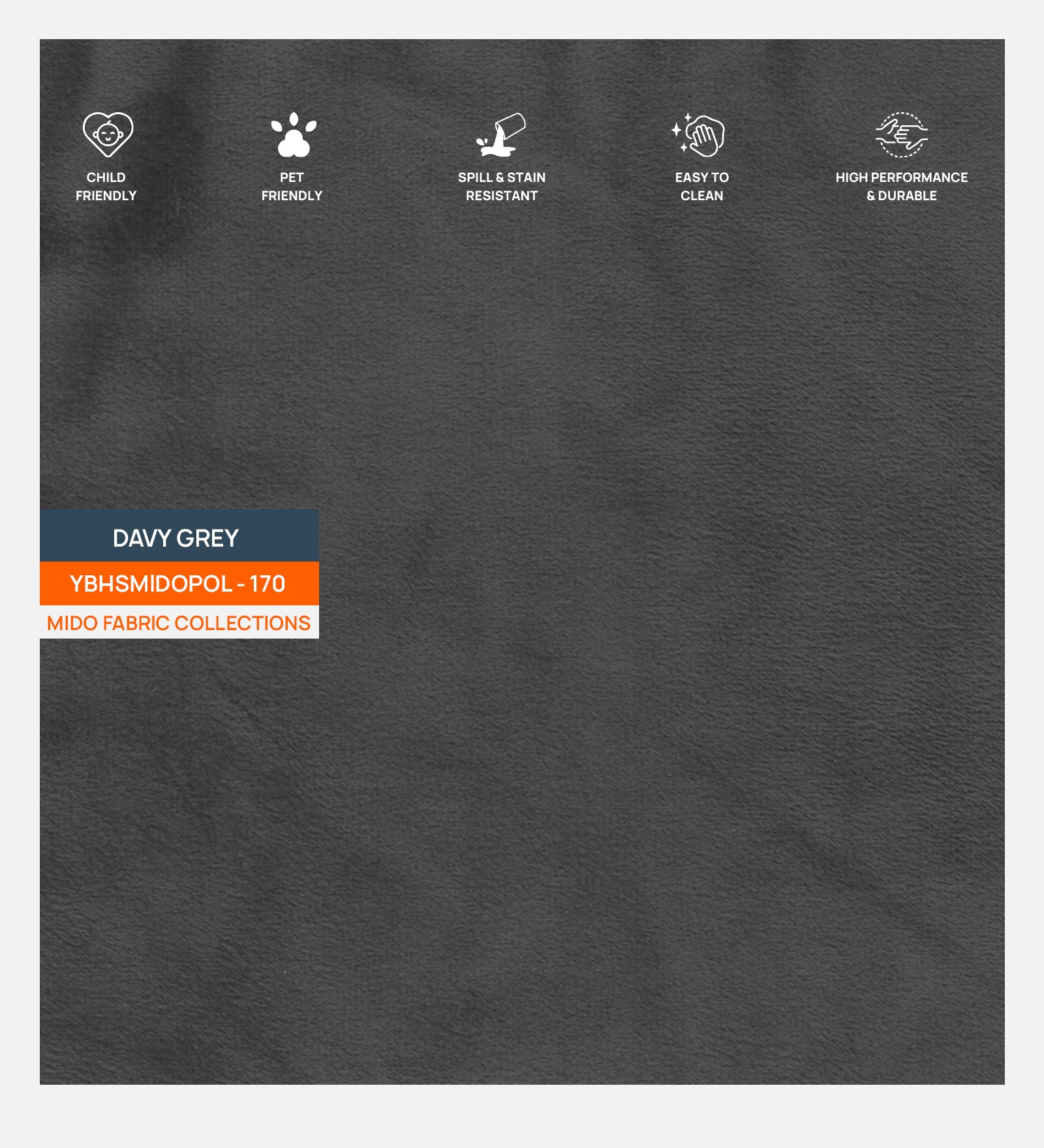 Niya Velvet Wing Chair In Davy Grey Colour - Febonic Living