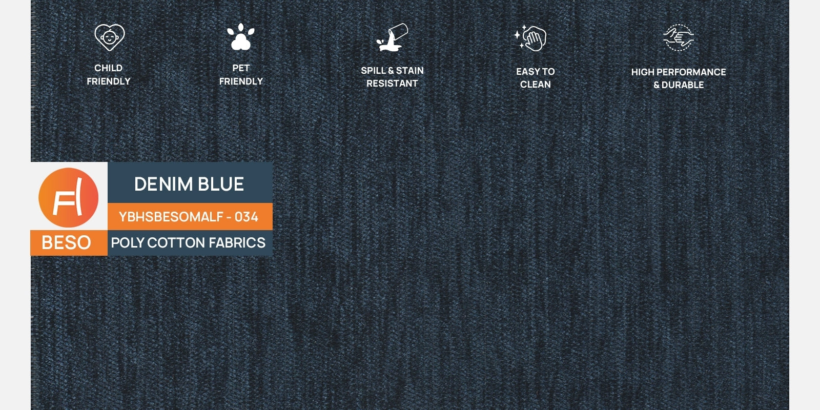 Fornia Fabric 2 Seater Pull Out Sofa Cum Bed In Denim Blue Colour - Febonic Living