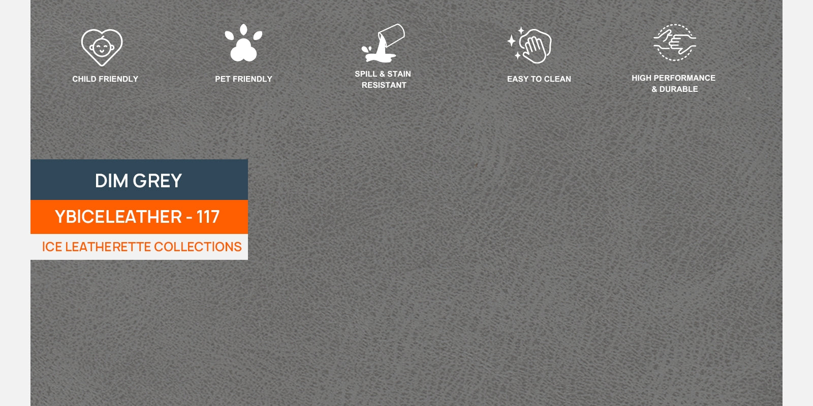 Sterio Leatherette 3 Seater Sofa In Dim Grey Colour - Febonic Living