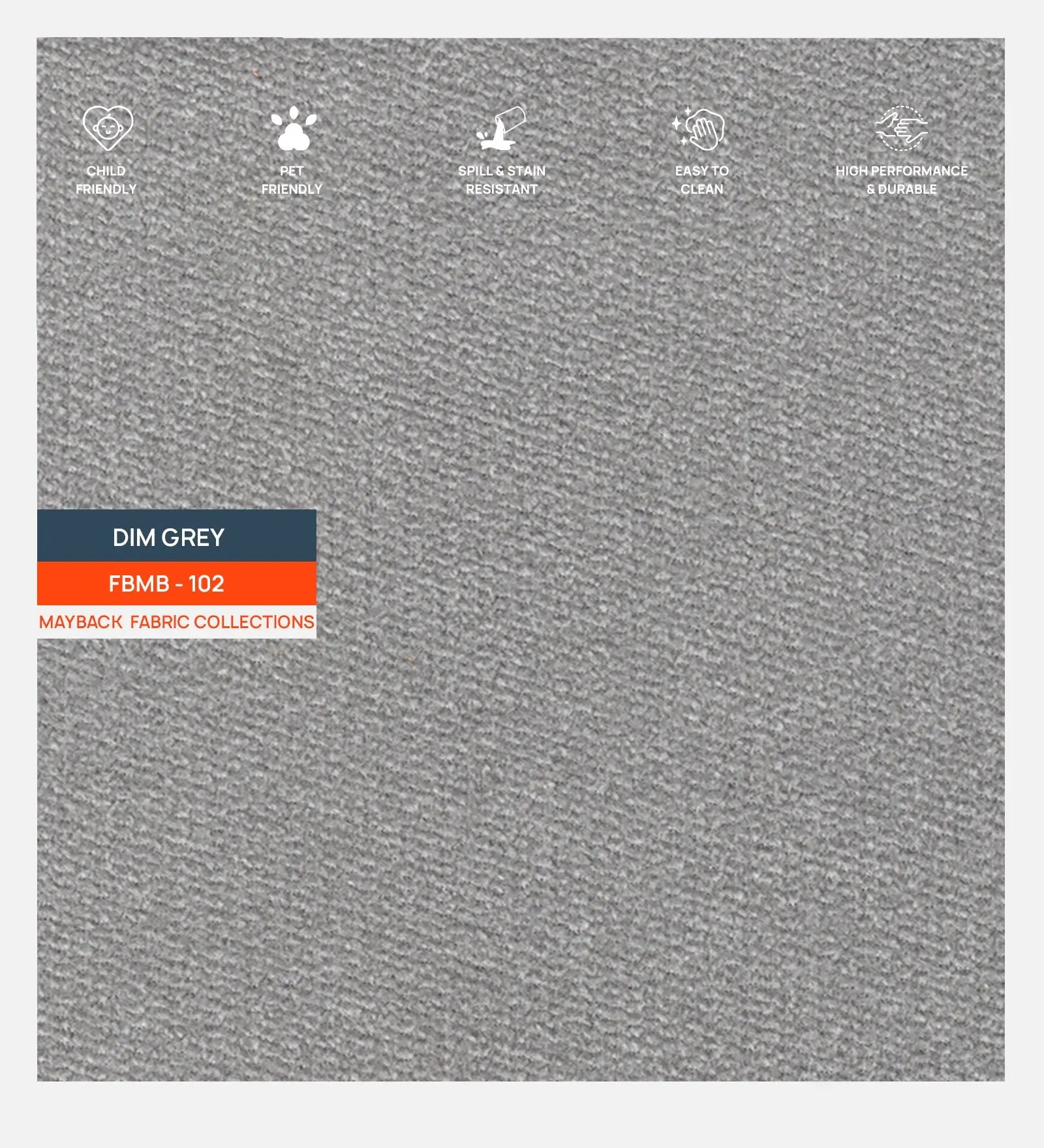 Zibby Fabric 1 Seater Sofa In Dim Grey Colour Febonic Living