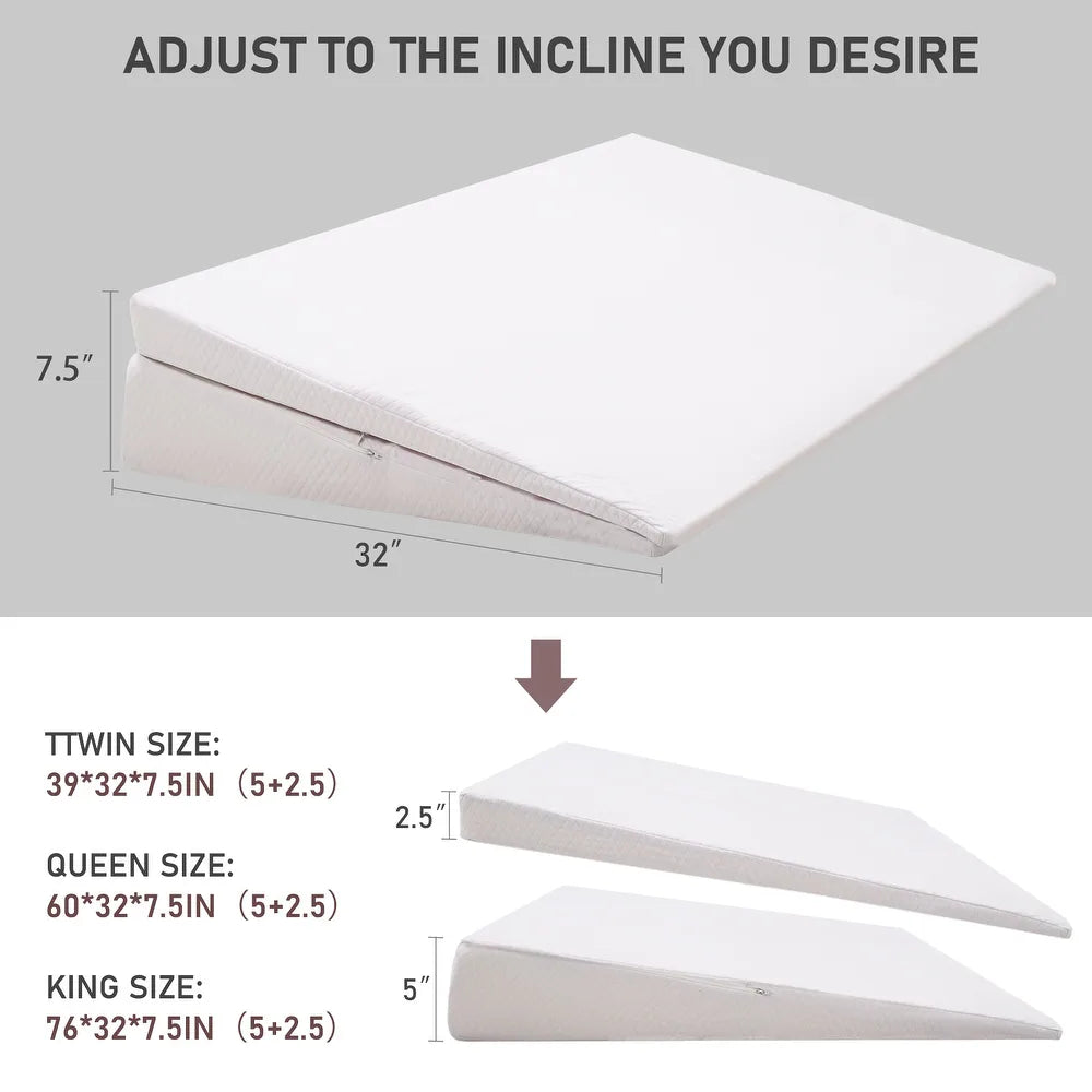 Maple Adjustable Headboard Wegde Pillow With Washable Cover - Febonic Living