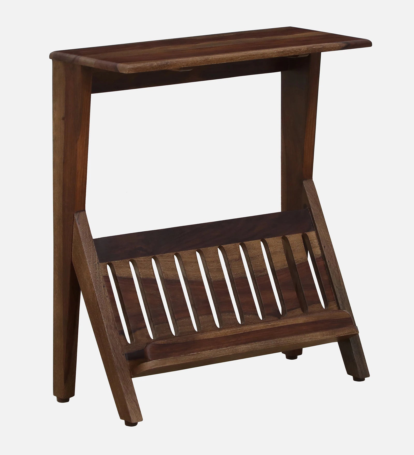 Harge Sheesham Wood End Table In Provincial Teak Finish - Febonic Living