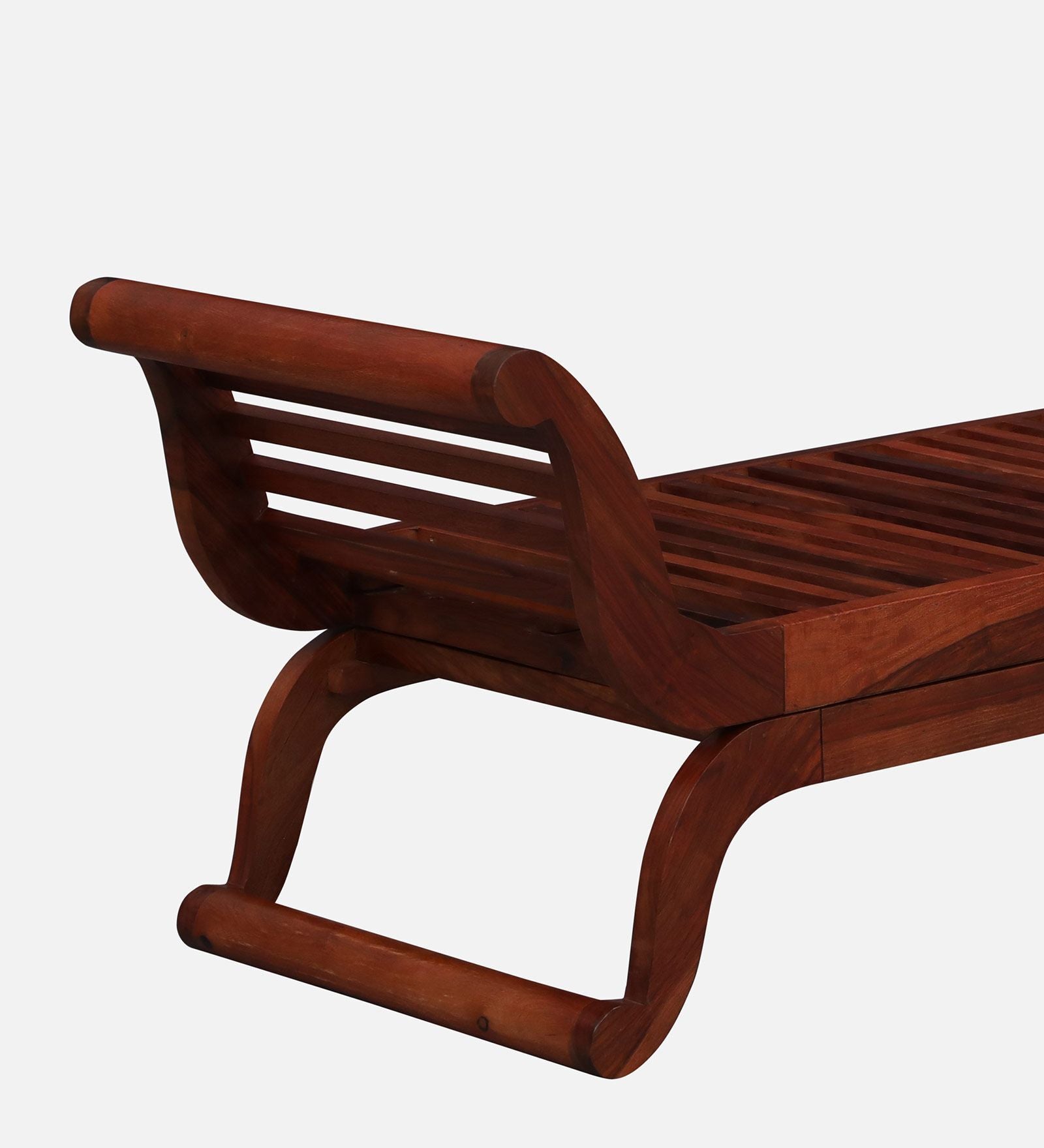 Tulsa Sheesham Wood Recamier In Honey Oak Finish - Febonic Living