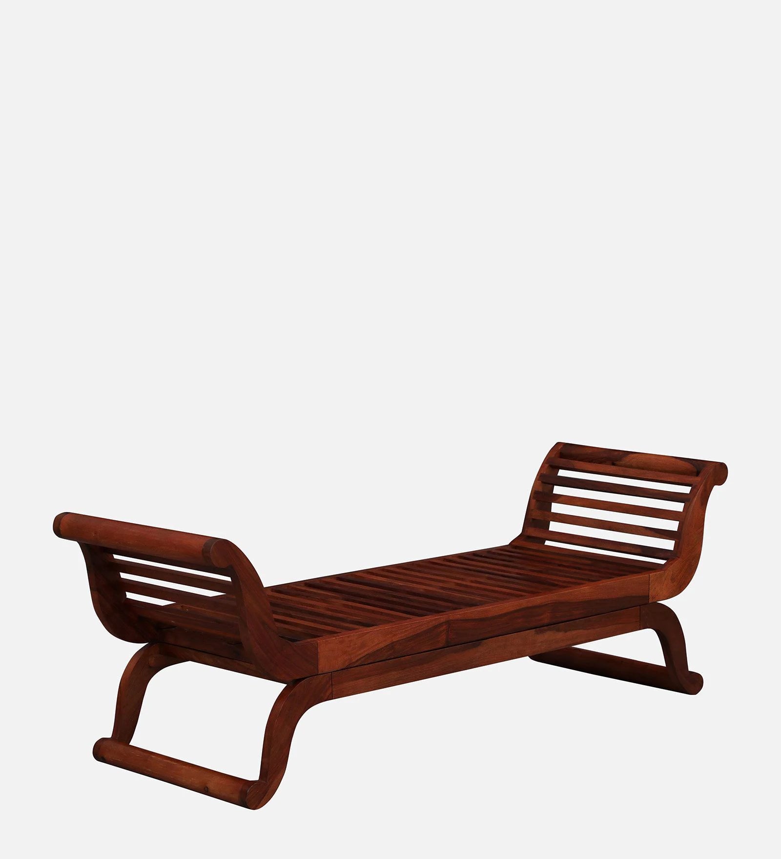 Tulsa Sheesham Wood Recamier In Honey Oak Finish - Febonic Living