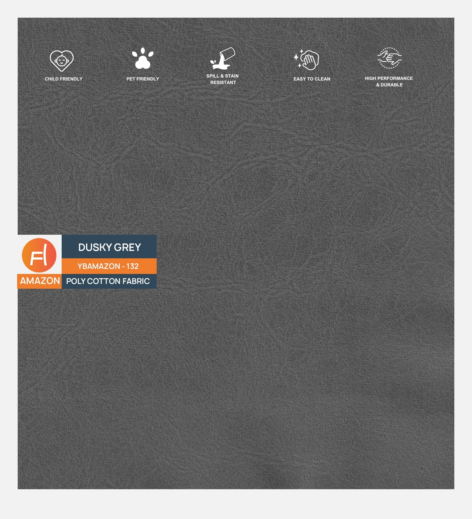 Woody Fabric 1 Seater Sofa In Dusky Grey Colour - Febonic Living