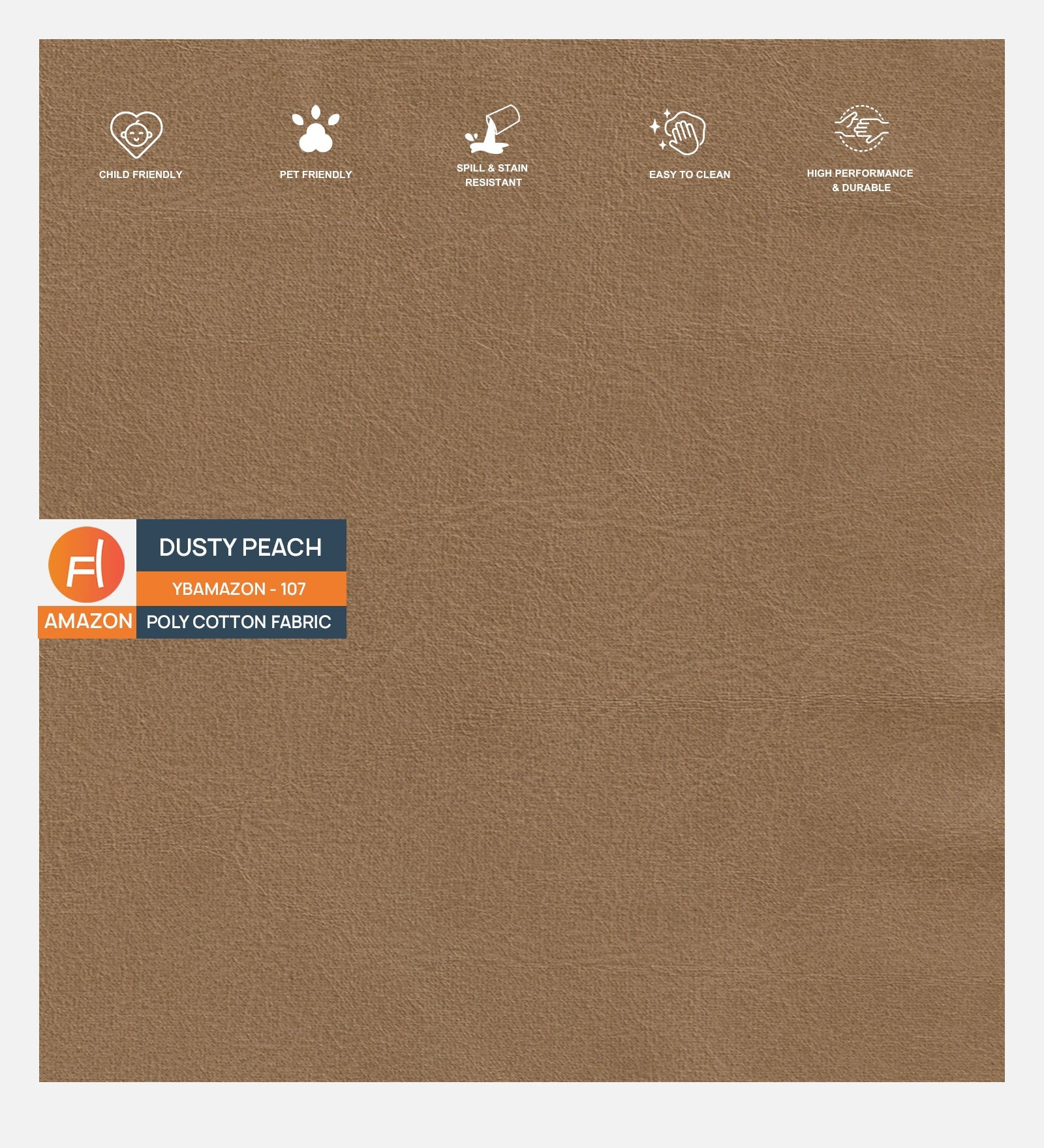 Woody Fabric 1 Seater Sofa In Dusty peach Colour - Febonic Living