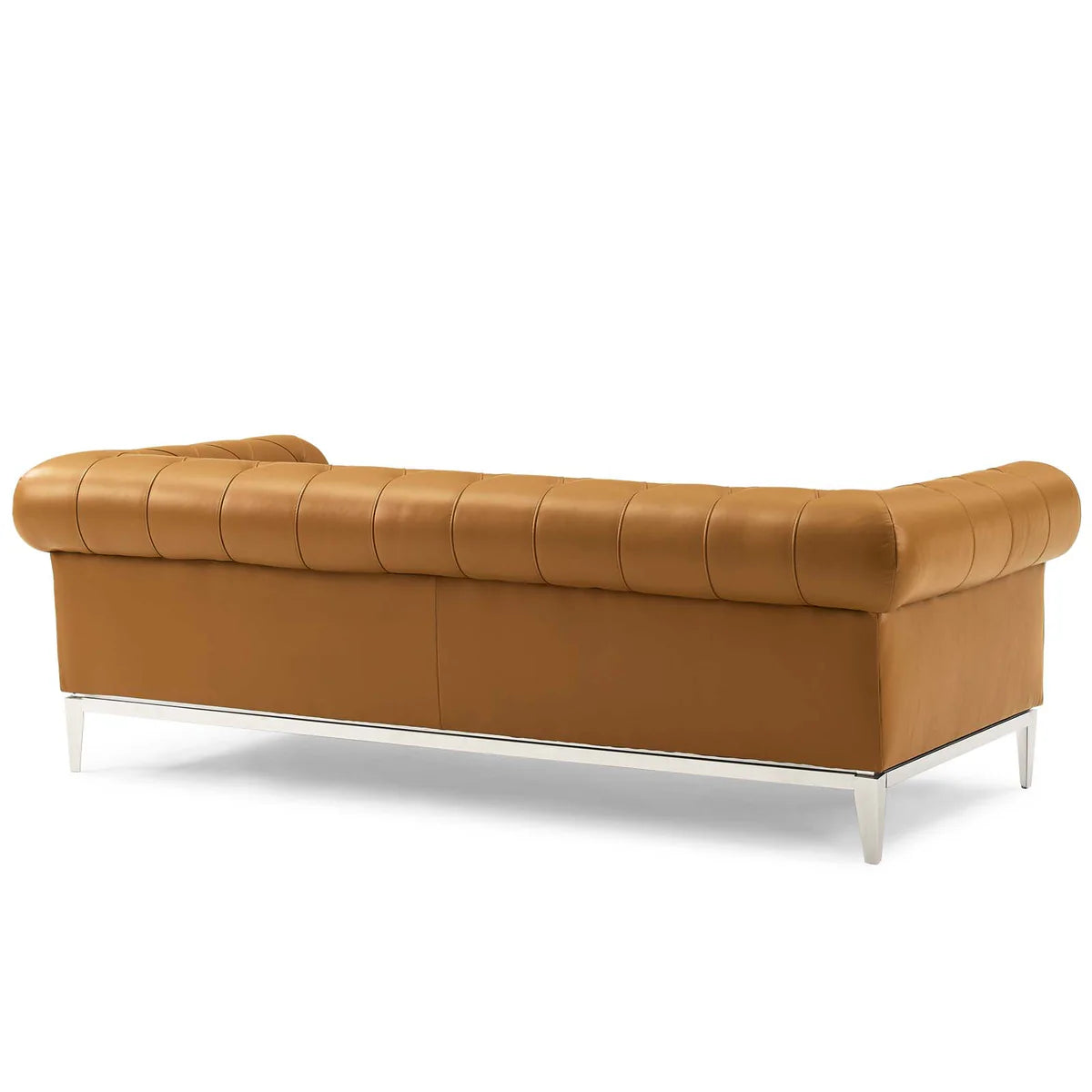 Mickey Leatherette 3 Seater Sofa In Royal Orange Colour - Febonic Living
