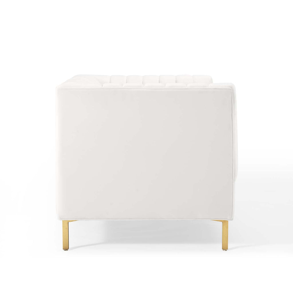 Shift Velvet 2 Seater Sofa In Warm White Colour - Febonic Living