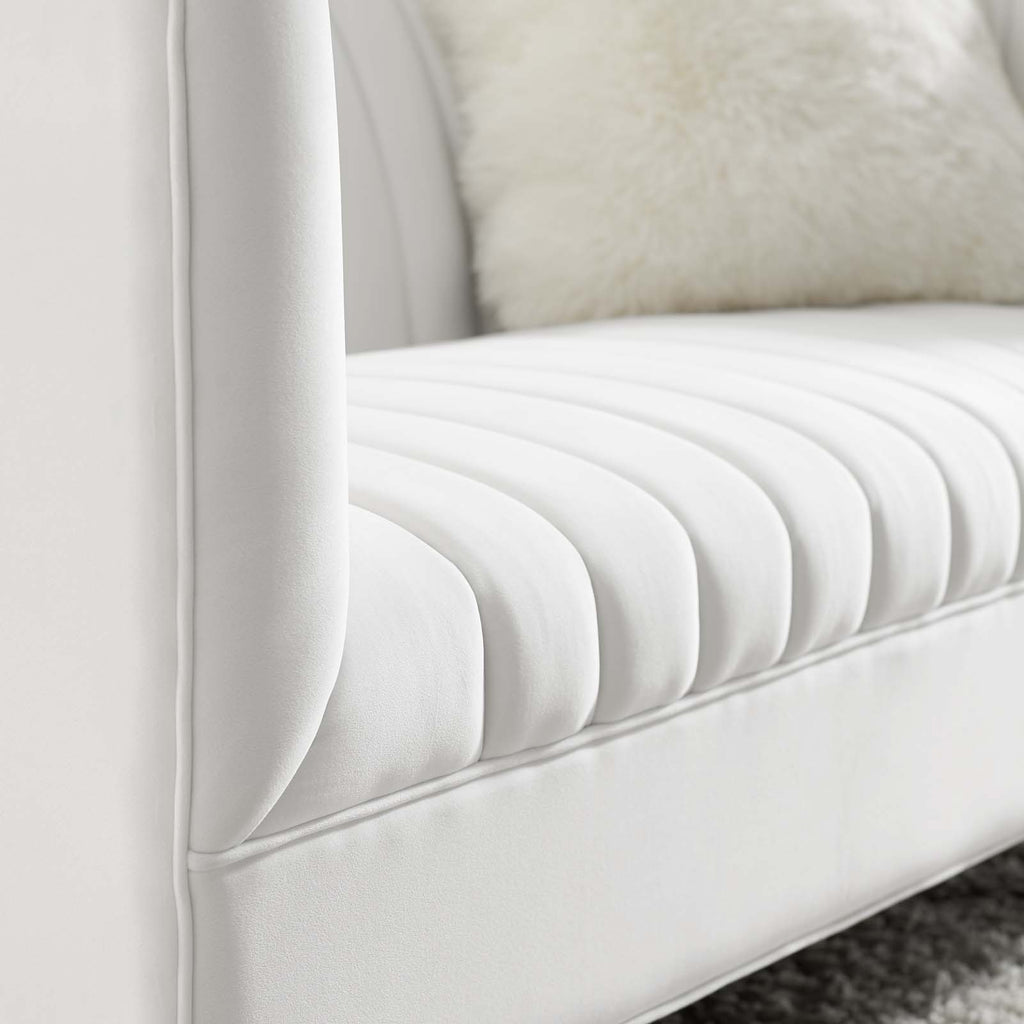 Shift Velvet 2 Seater Sofa In Warm White Colour - Febonic Living