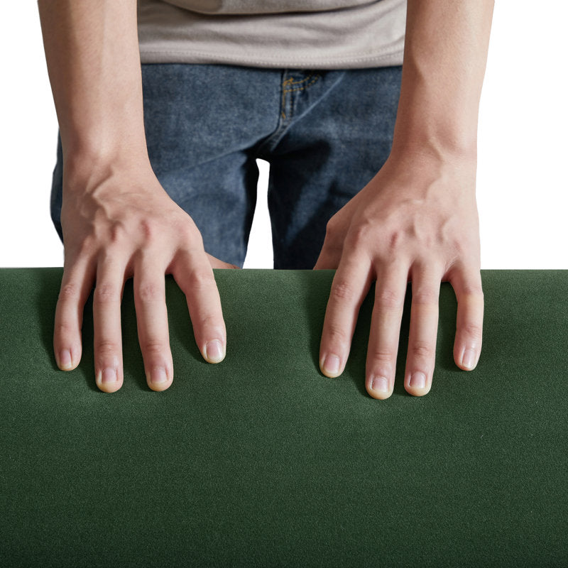 Aster Velvet 3 Seater Convertible Sofa Cum Bed In Amazon Green Colour - Febonic Living