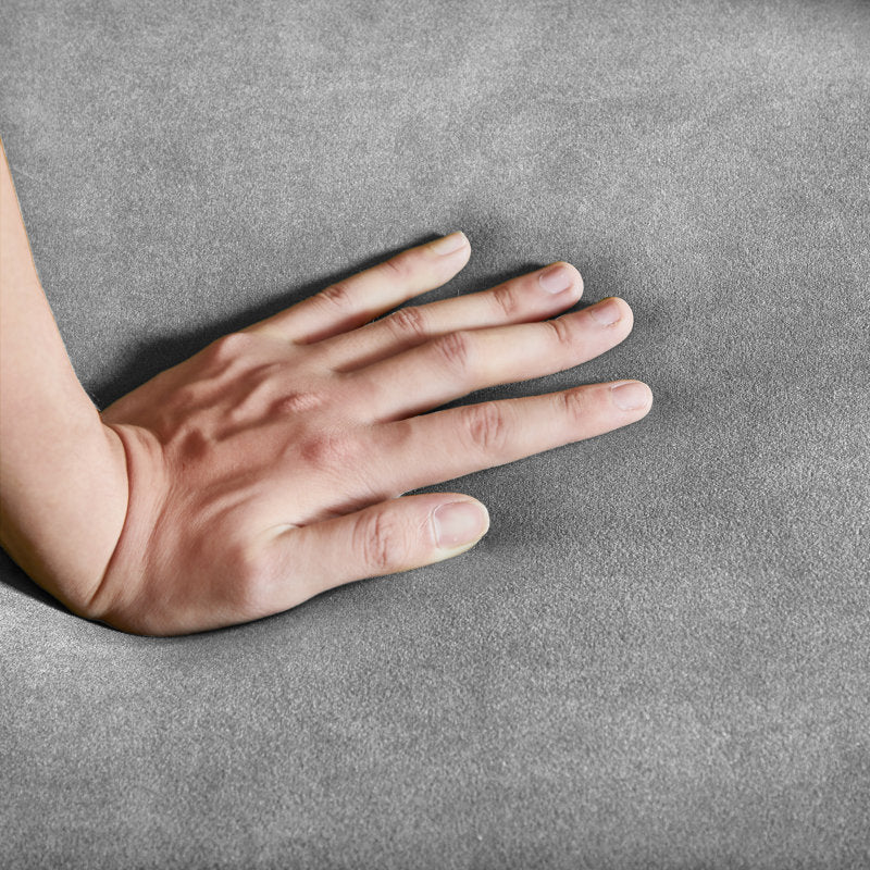 Aster Velvet 3 Seater Convertible Sofa Cum Bed In Concrete Grey Colour - Febonic Living