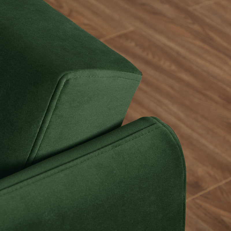 Aster Velvet 3 Seater Convertible Sofa Cum Bed In Amazon Green Colour - Febonic Living