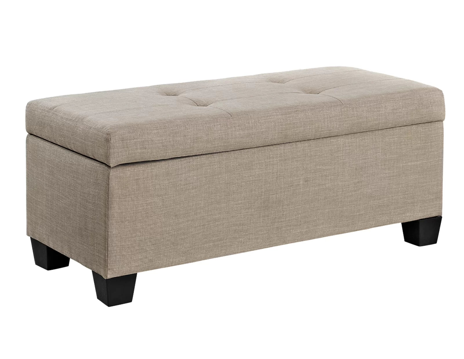 Milly Fabric Ottoman In Ash Grey Colour With Storage - Febonic Living