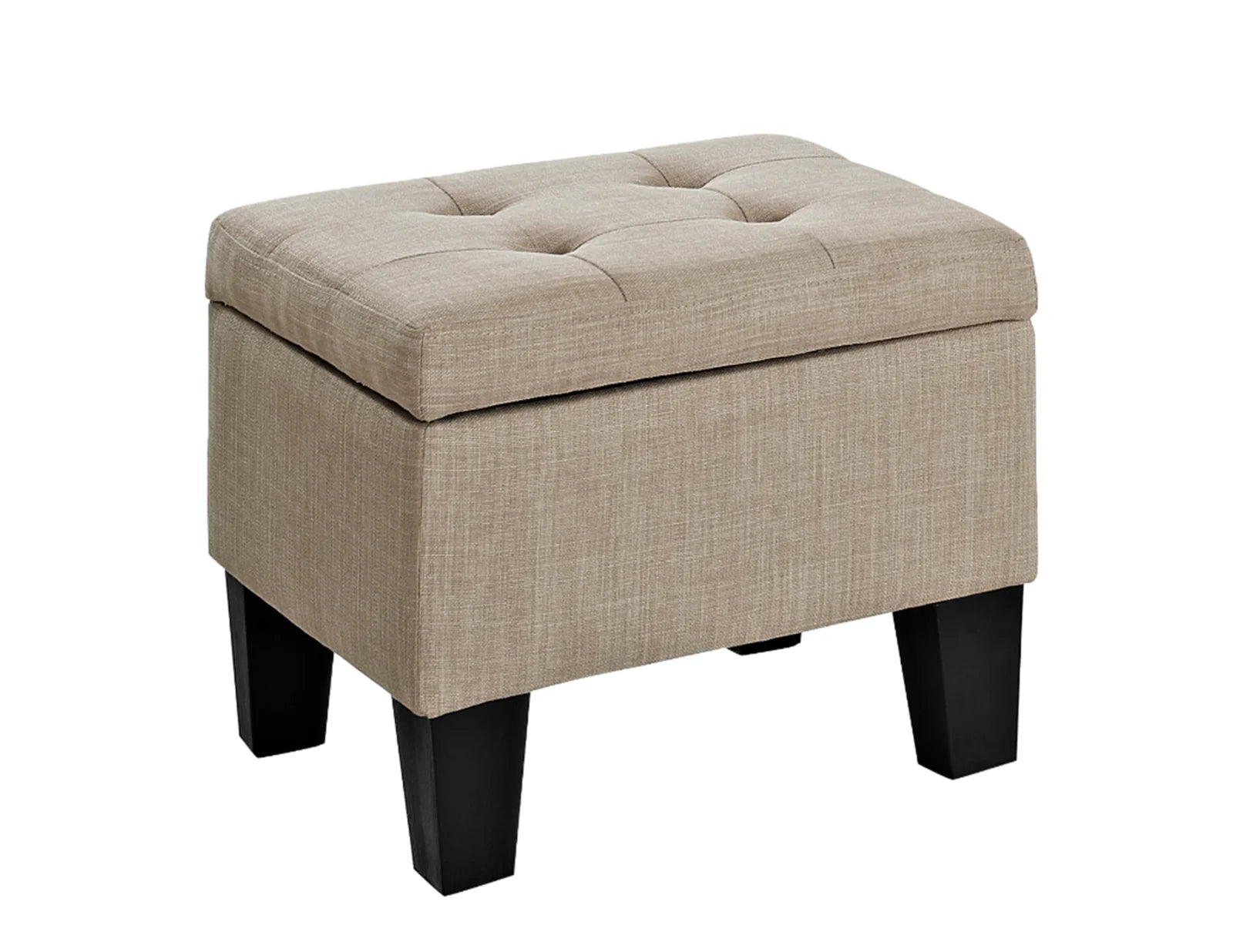 Milly Fabric Ottoman In Ash Grey Colour With Storage - Febonic Living