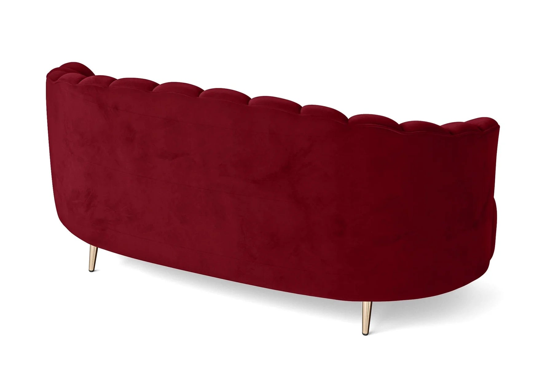 Elena Velvet 3 Seater Sofa In Cherry Red Colour - Febonic Living