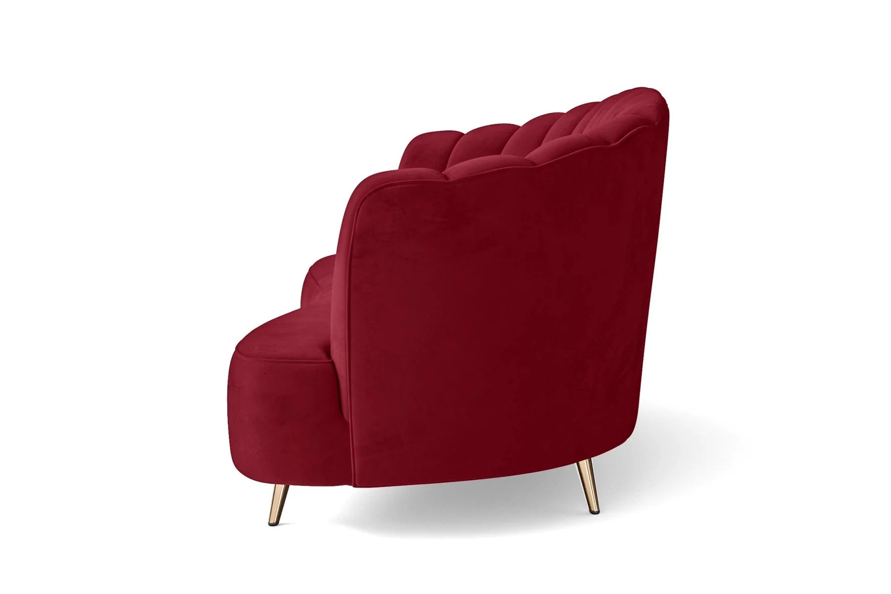 Elena Velvet 3 Seater Sofa In Cherry Red Colour - Febonic Living