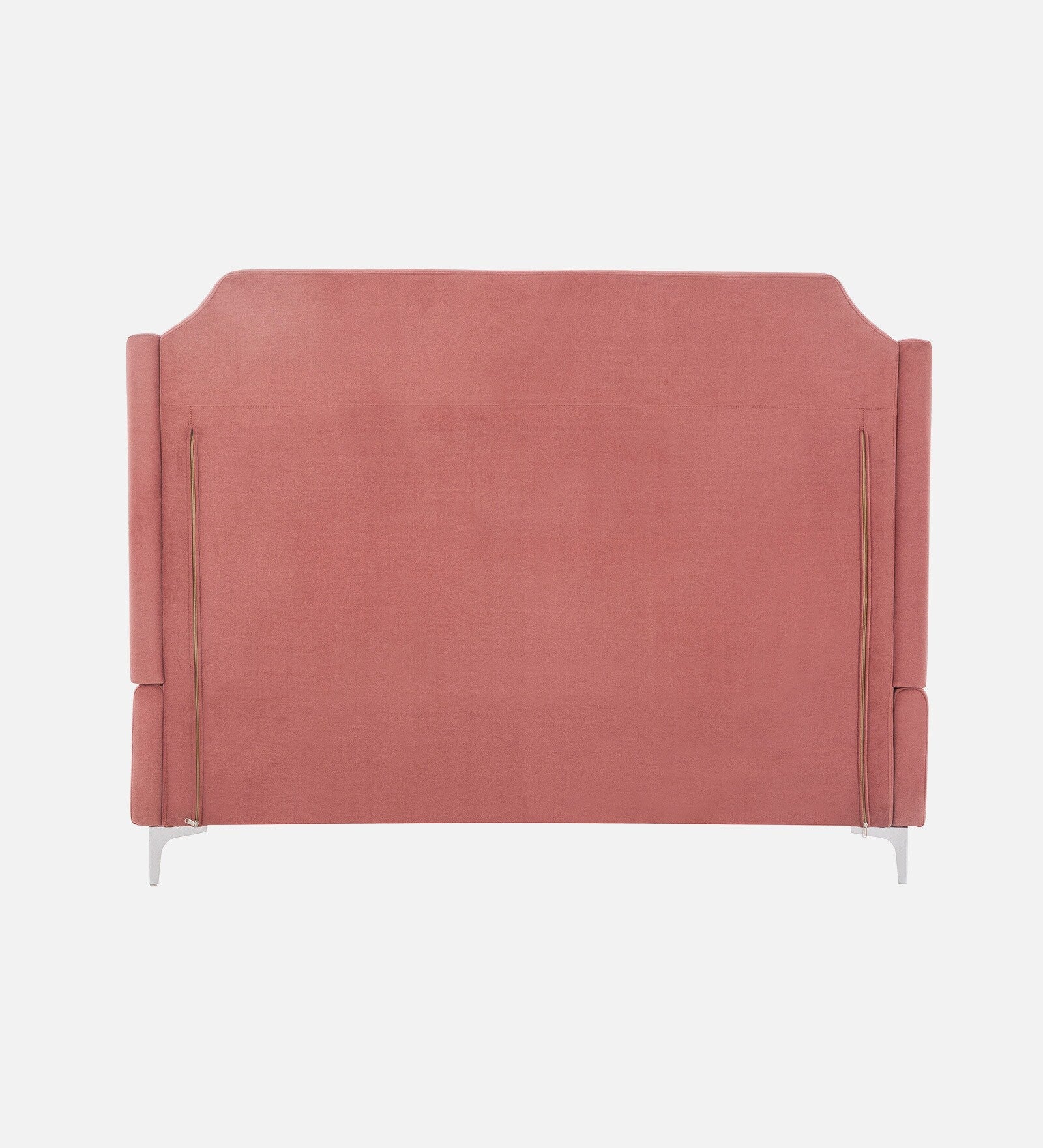 Eliza Velvet Upholstered Queen Size Bed In Blush Pink Colour - Febonic Living