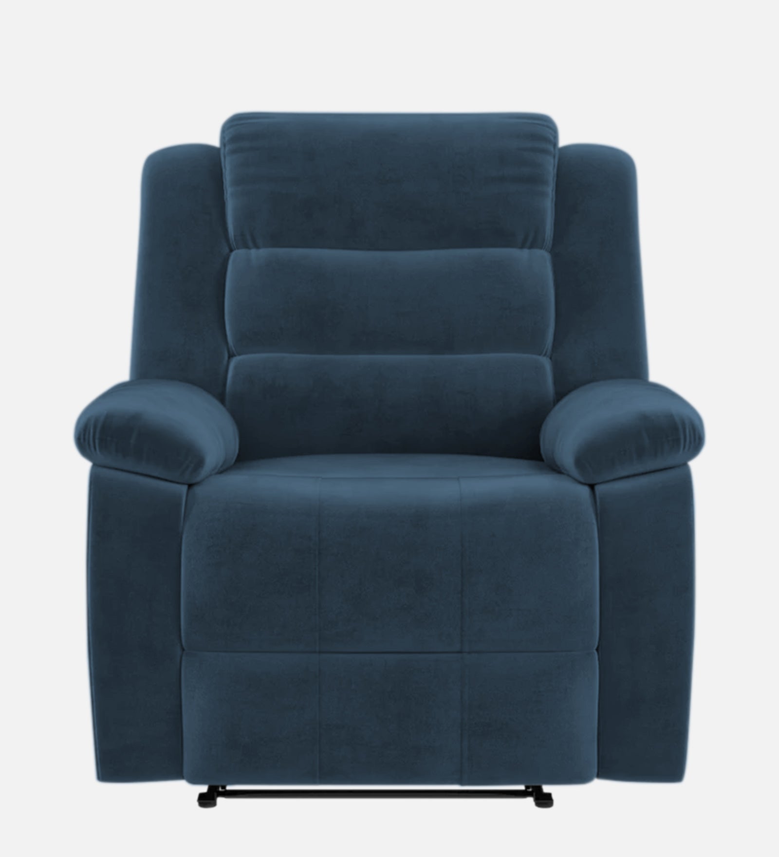 Erra 1 Seater Motorized Fabric Recliner - Light Blue - Front View by Febonic Living