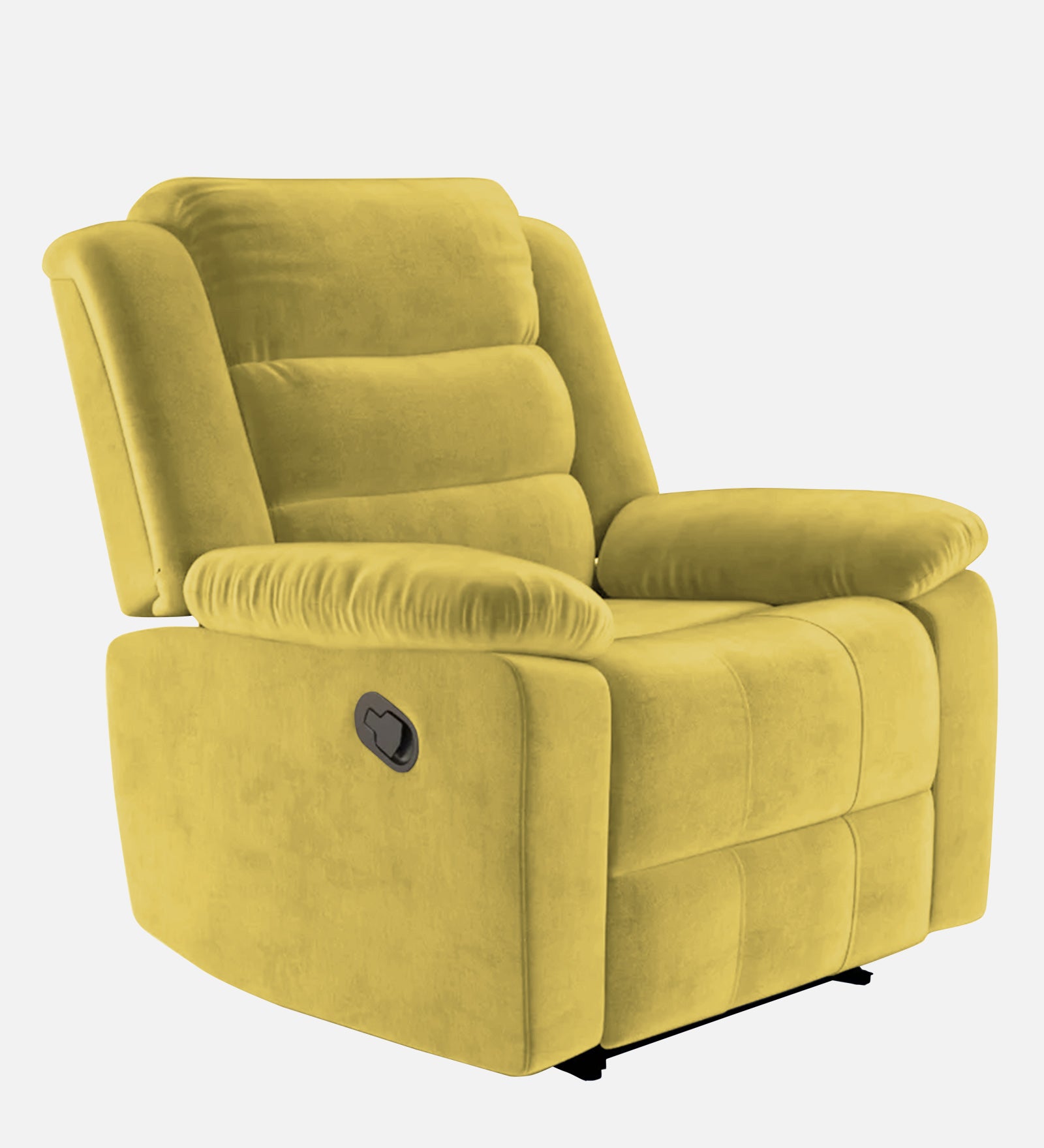 Erra 1 Seater Motorized Fabric Recliner - Parrot Green - Side View by Febonic Living