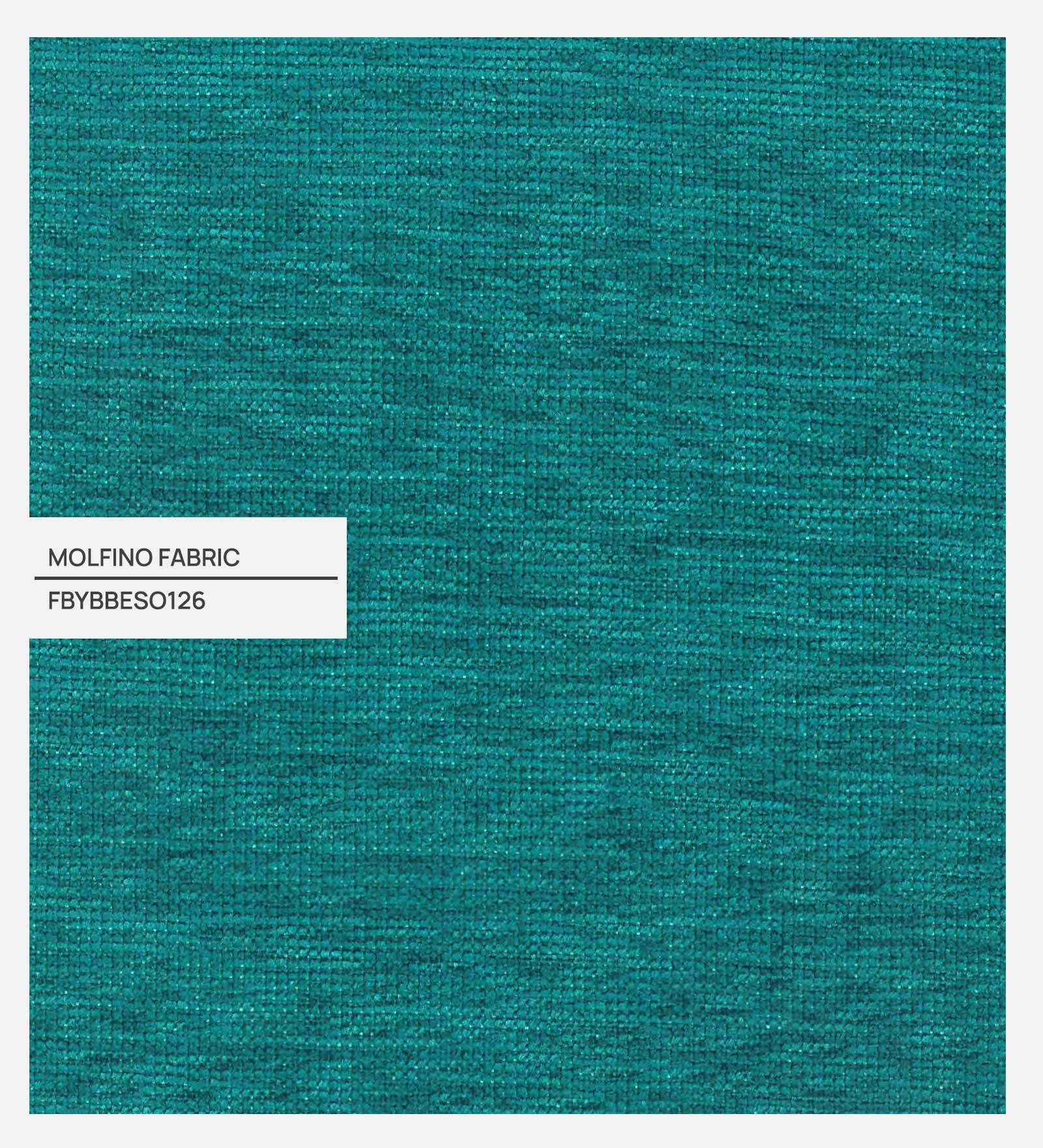 Marq Fabric Foot Stool In Sea Green Colour - Febonic Living