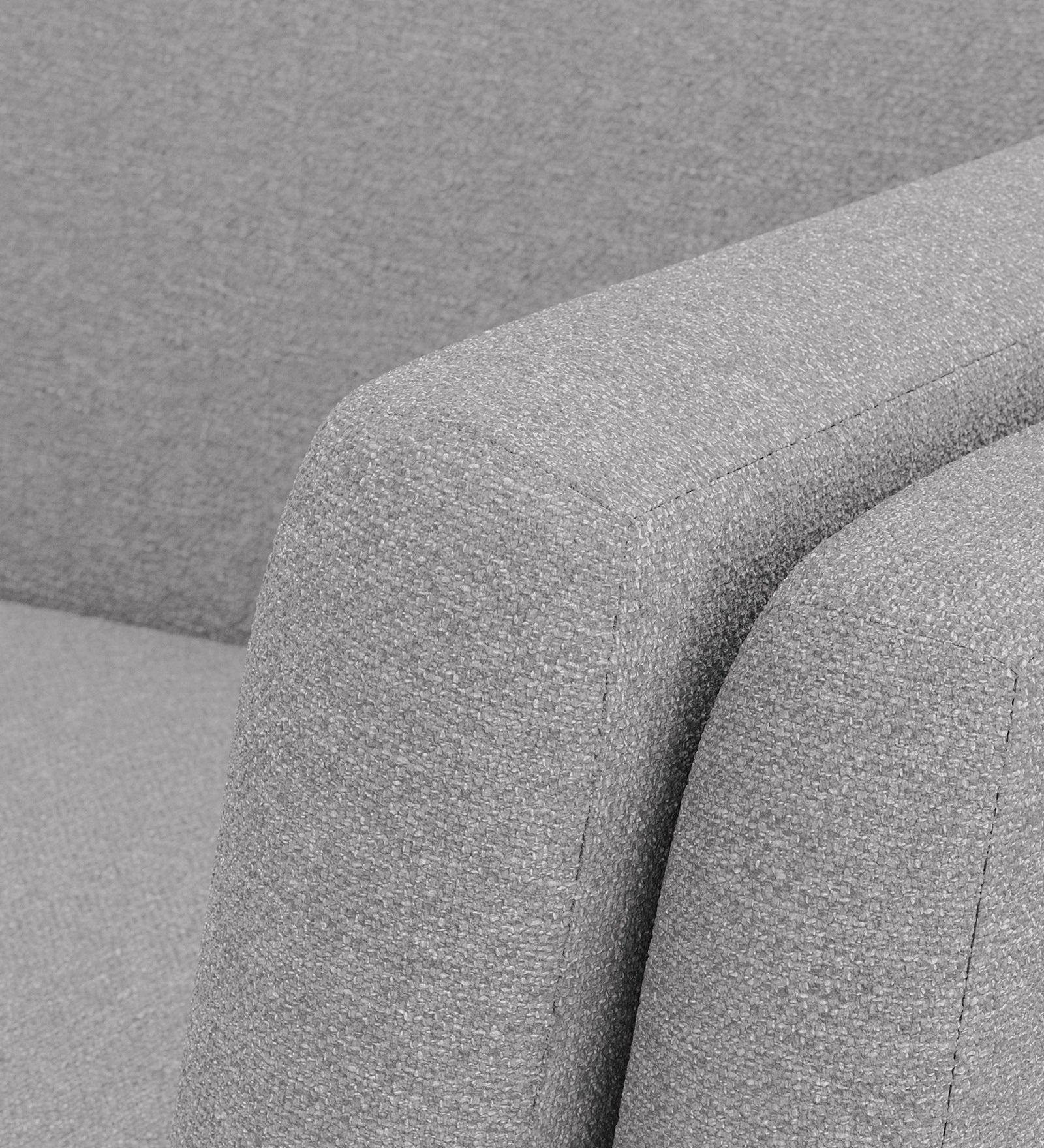 Candy Fabric 1 Seater Sofa In Dim Grey Colour