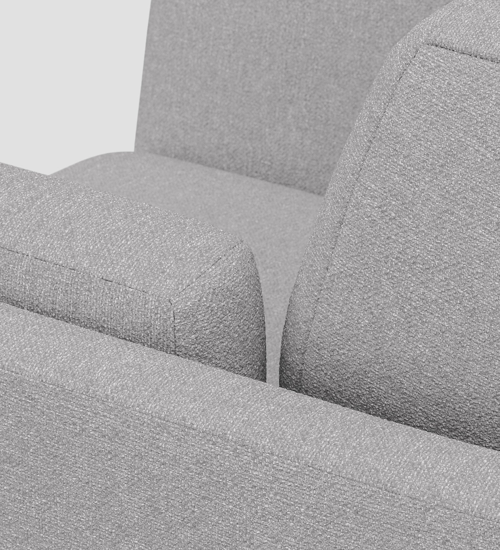 Candy Fabric 1 Seater Sofa In Dim Grey Colour