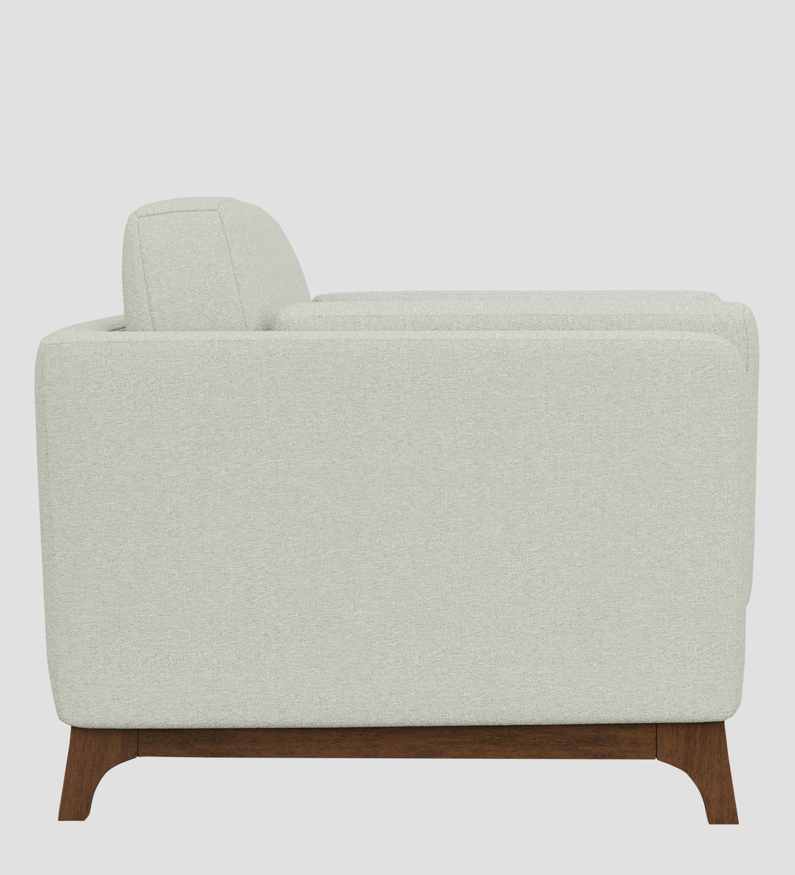 Candy Fabric 1 Seater Sofa In Pearl White Colour