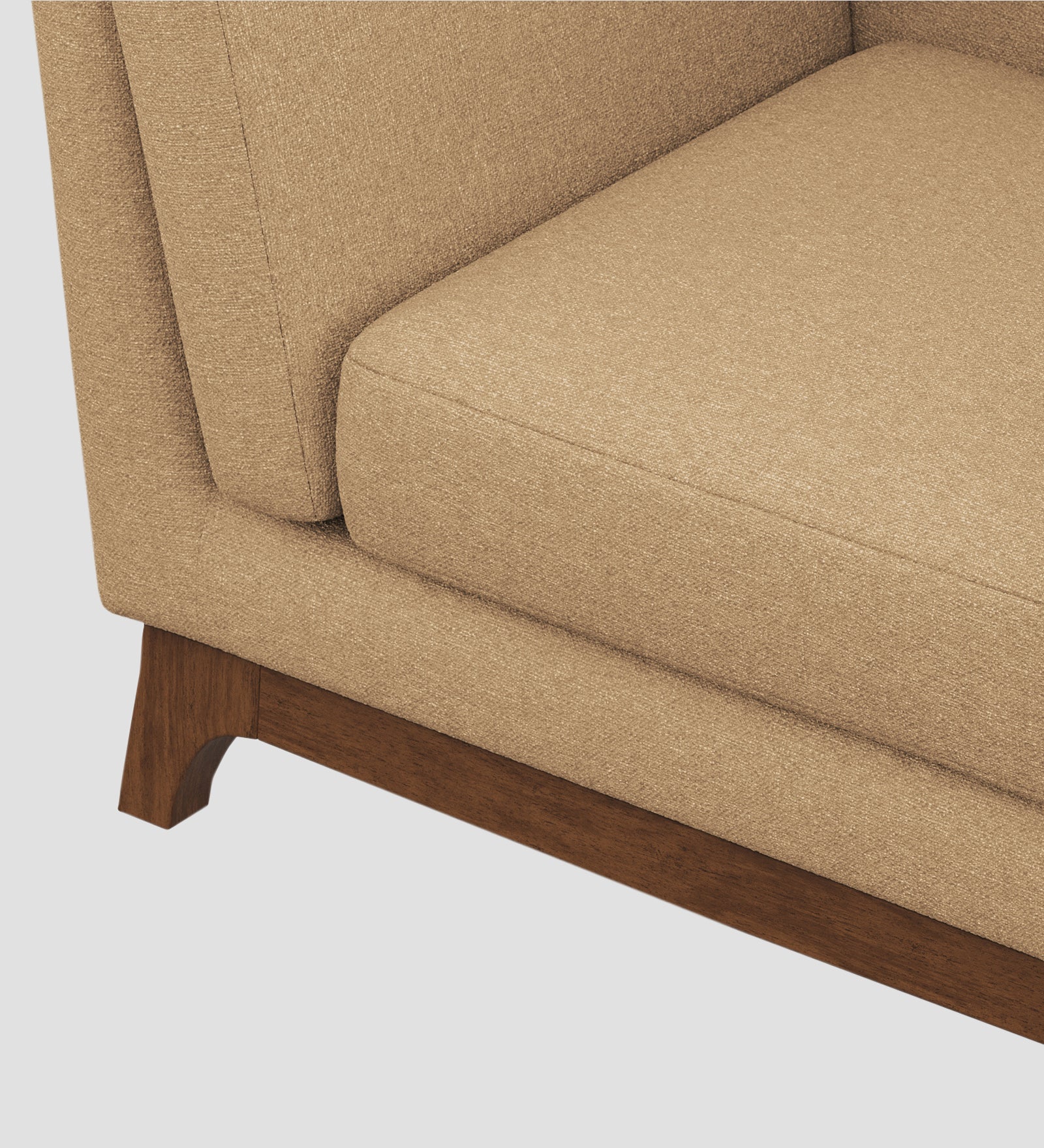 Candy Fabric 1 Seater Sofa In Copper Brown Colour