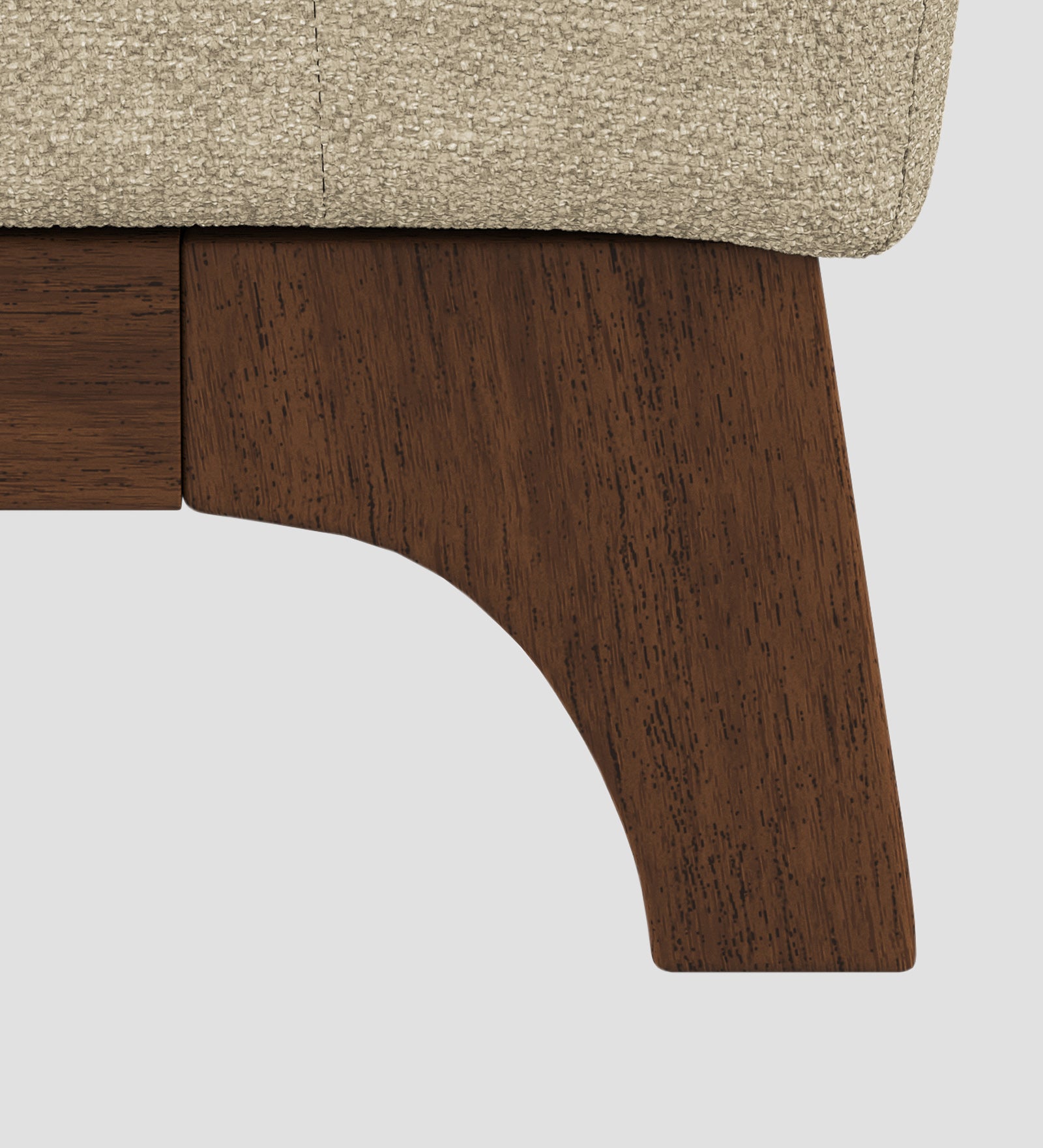 Candy Fabric 1 Seater Sofa In Cotton Beige Colour
