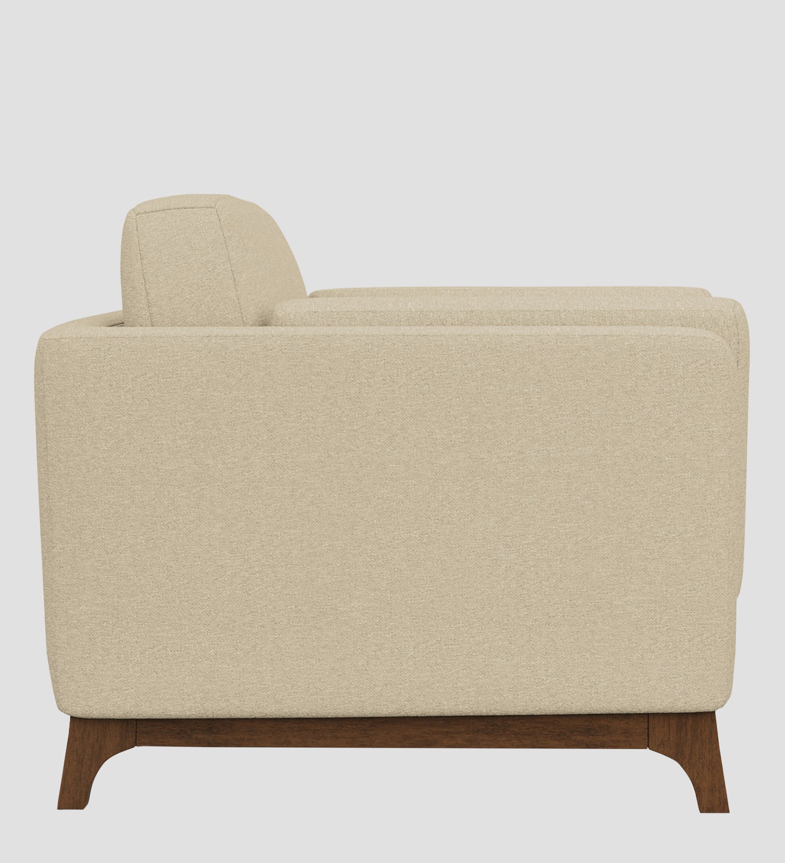 Candy Fabric 1 Seater Sofa In Cotton Beige Colour