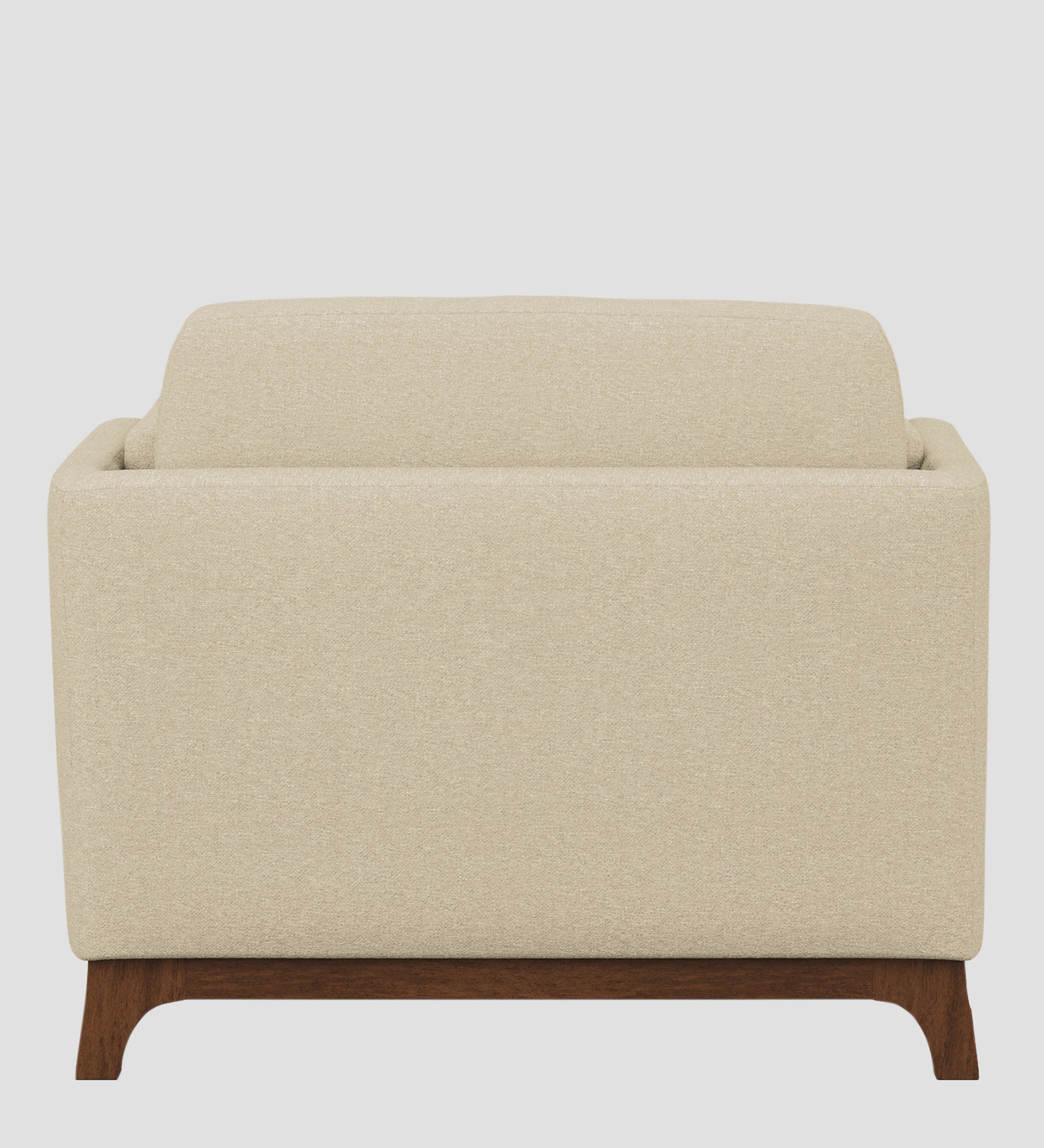 Candy Fabric 1 Seater Sofa In Cotton Beige Colour
