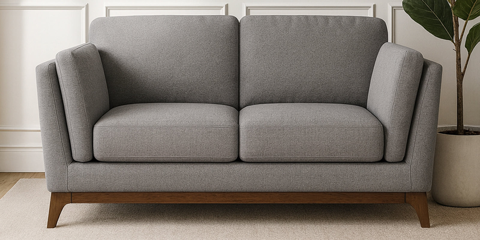 Candy Fabric 2 Seater Sofa In Dim Grey Colour