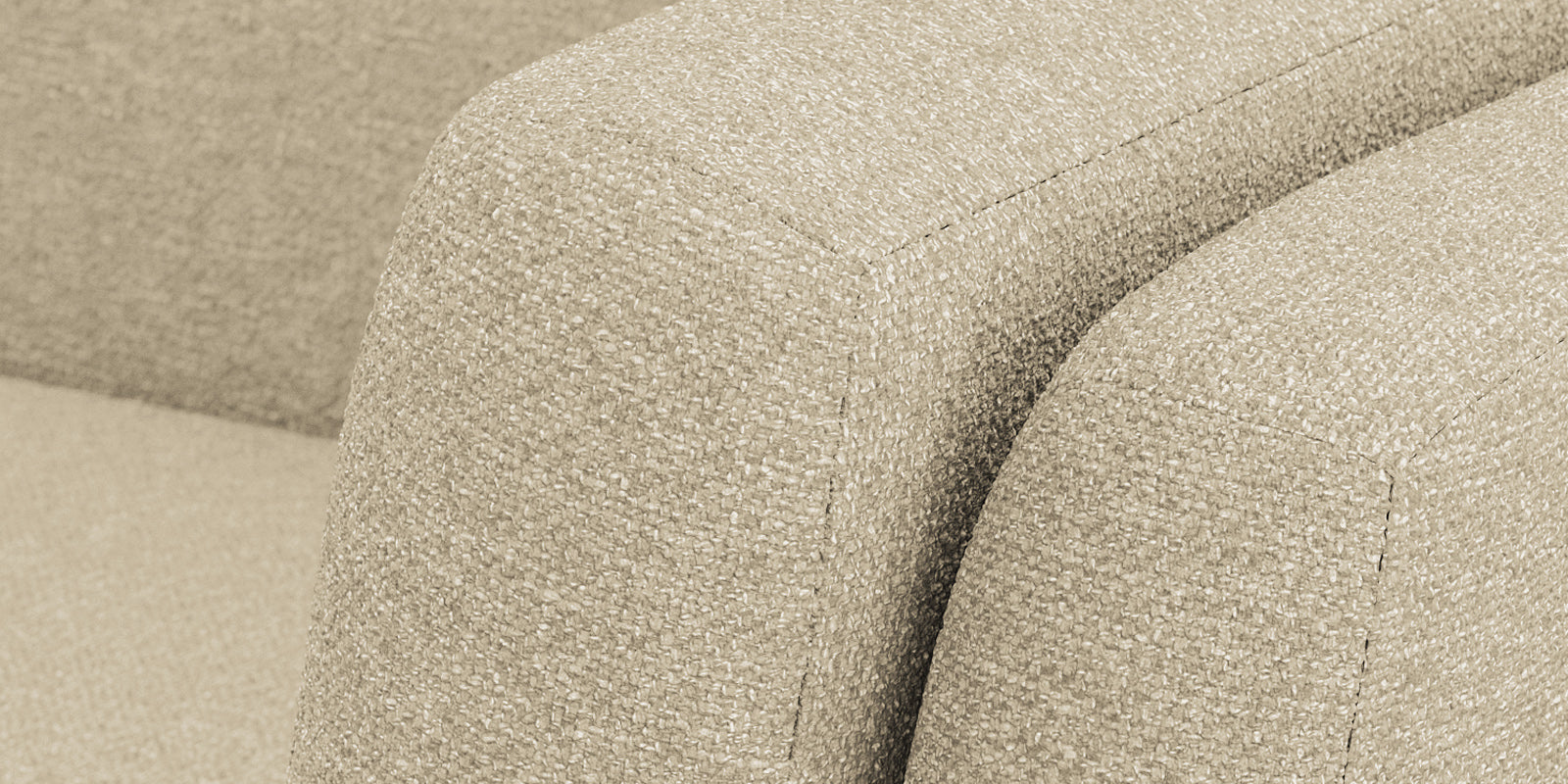 Candy Fabric 2 Seater Sofa In Cotton Beige Colour