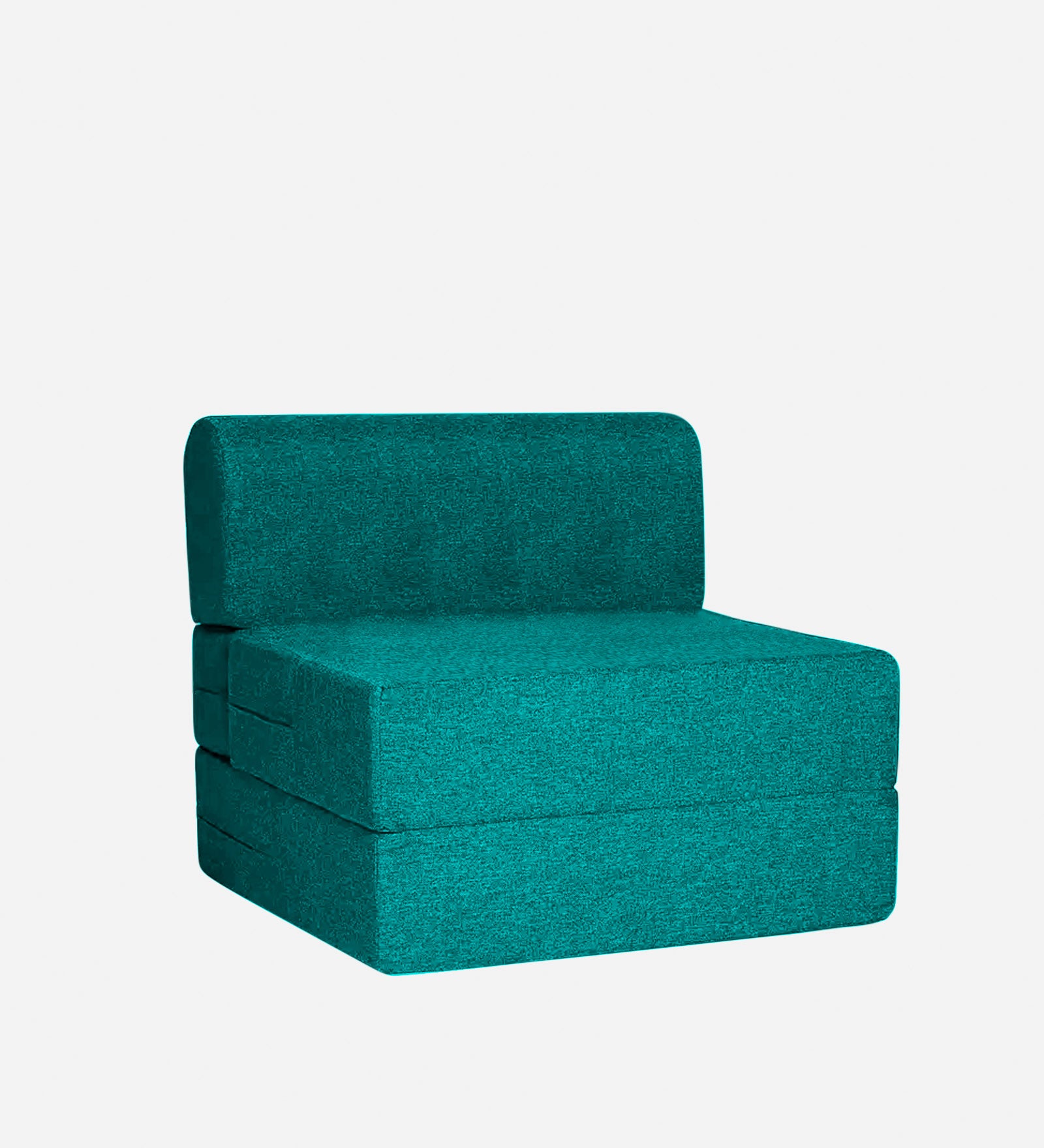 Fleepy Fabric 1 Seater Foldable Sofa Cum Bed In Sea Green Colour - Febonic Living