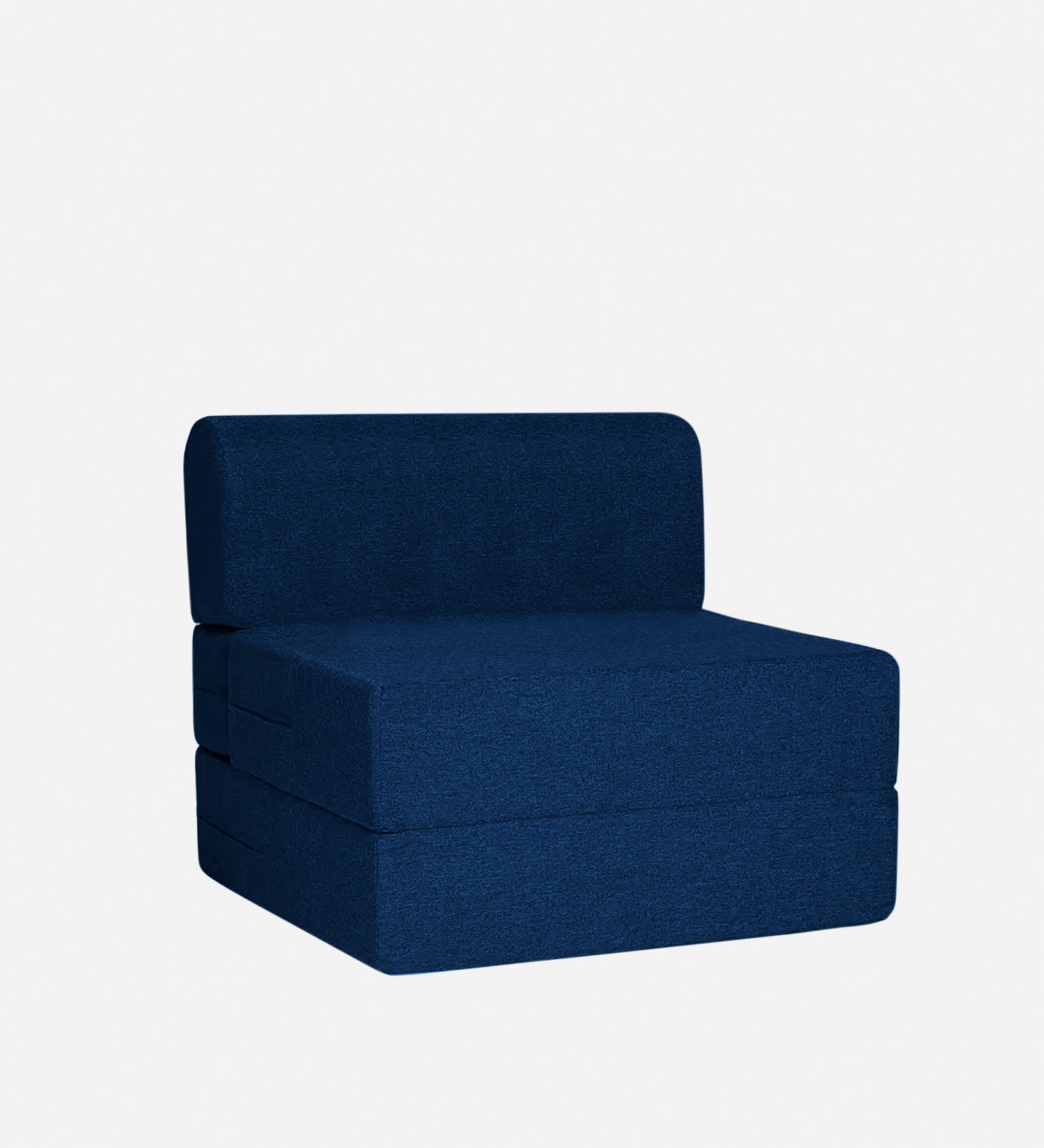 Fleepy Fabric 1 Seater Foldable Sofa Cum Bed In Royal Blue Colour - Febonic Living