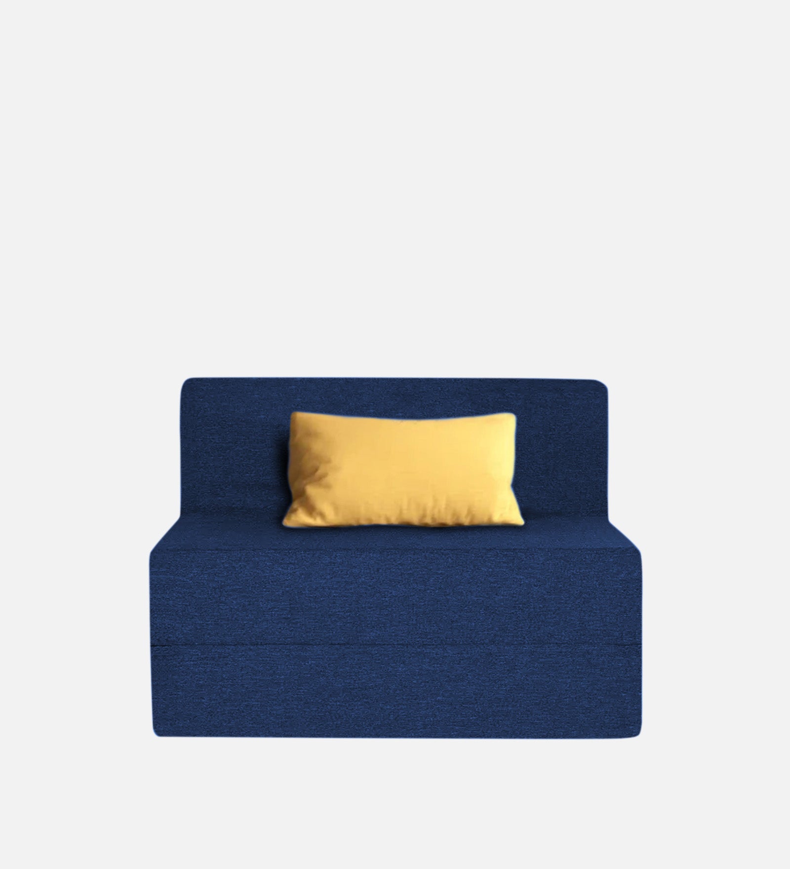 Fleepy Fabric 1 Seater Foldable Sofa Cum Bed In Royal Blue Colour - Febonic Living