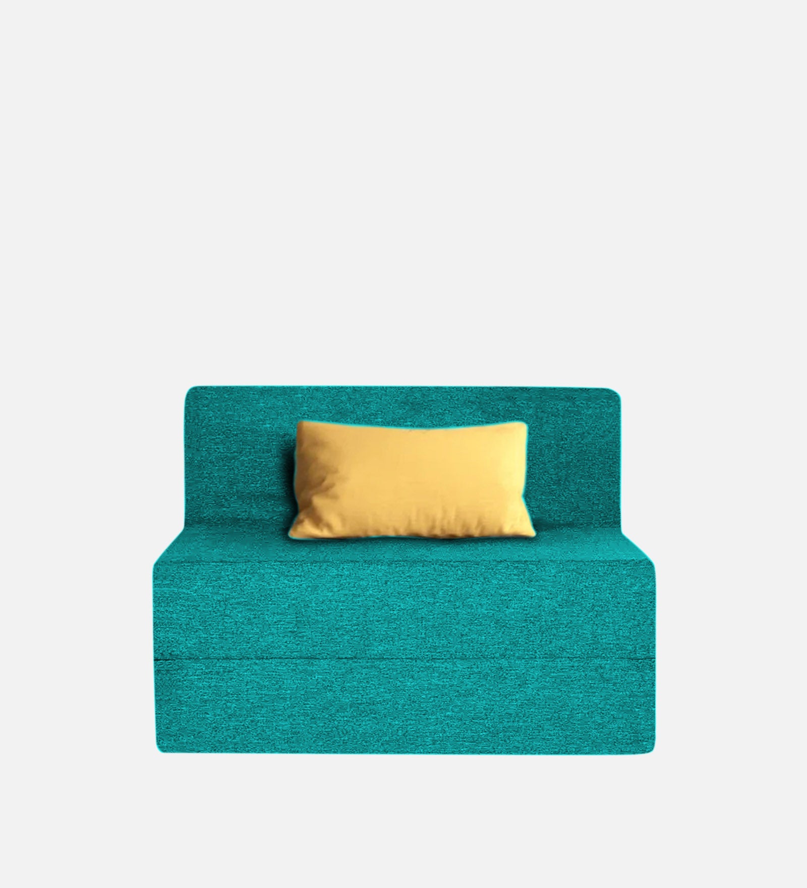 Fleepy Fabric 1 Seater Foldable Sofa Cum Bed In Sea Green Colour - Febonic Living