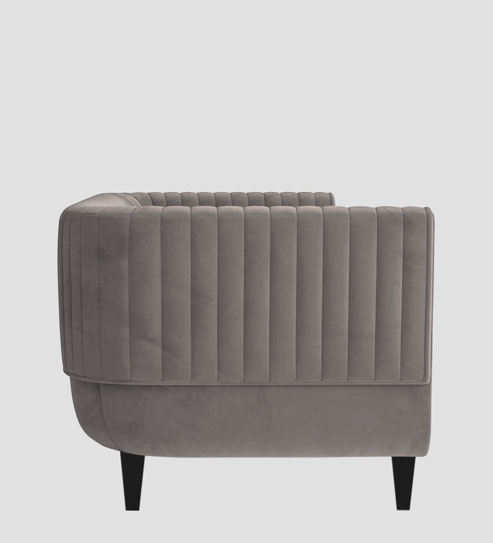 Jackson Waterproof Velvet 1 Seater Sofa In Neutral Grey Colour