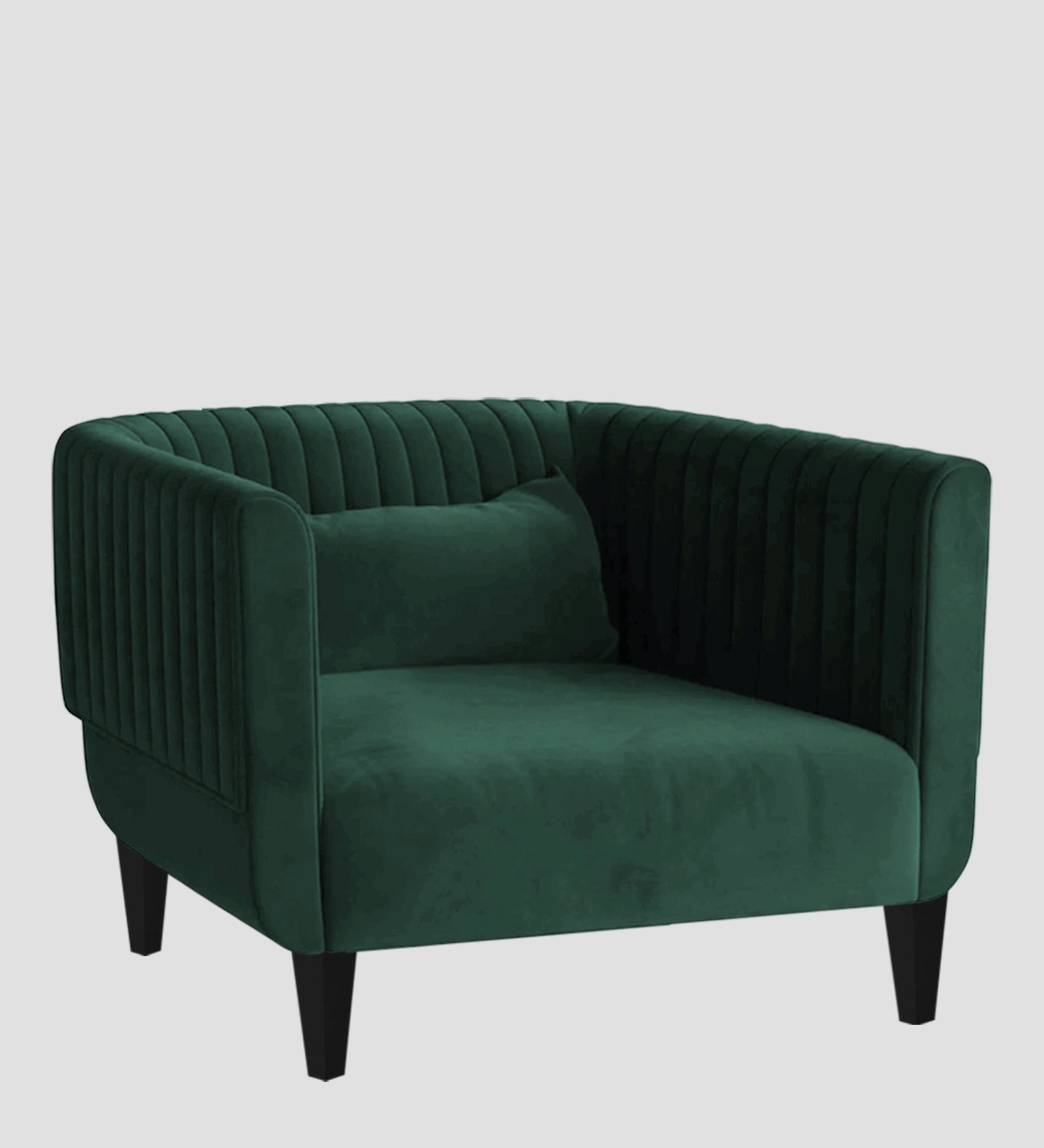 Jackson Waterproof Velvet 1 Seater Sofa In Emerald Green Colour