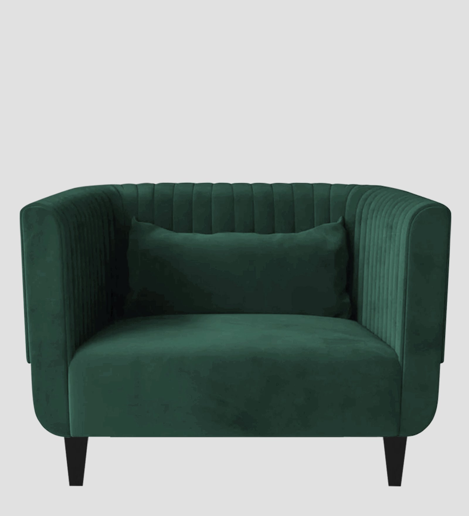 Jackson Waterproof Velvet 1 Seater Sofa In Emerald Green Colour