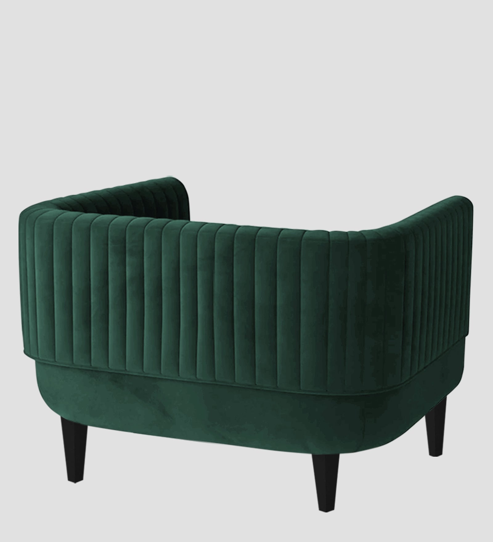 Jackson Waterproof Velvet 1 Seater Sofa In Emerald Green Colour