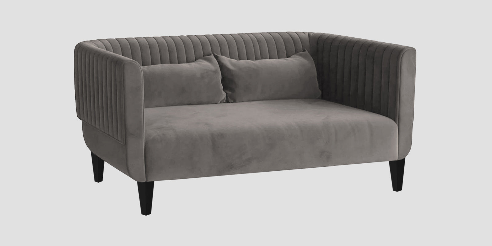 Jackson Waterproof Velvet 2 Seater Sofa In Neutral Grey Colour