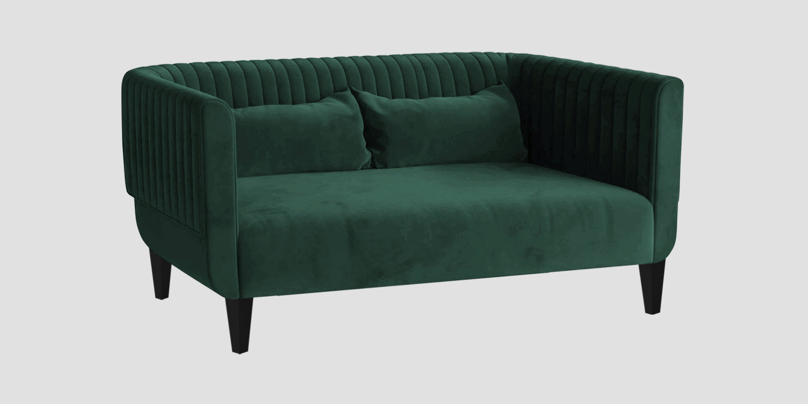 Jackson Waterproof Velvet 2 Seater Sofa In Emerald Green Colour