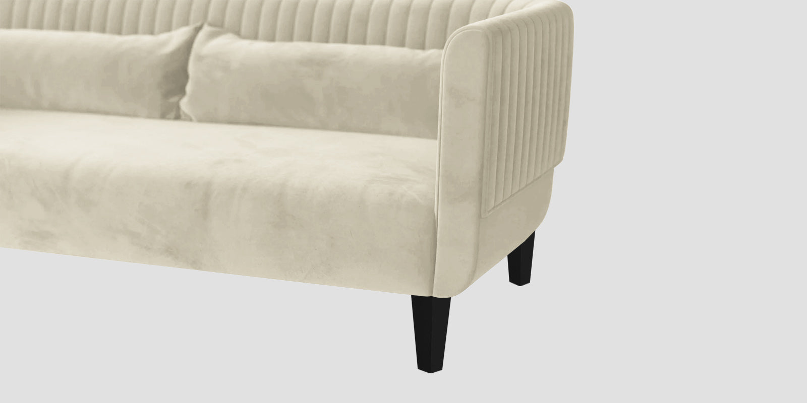 Jackson Waterproof Velvet 3 Seater Sofa In Cashew Cream Colour