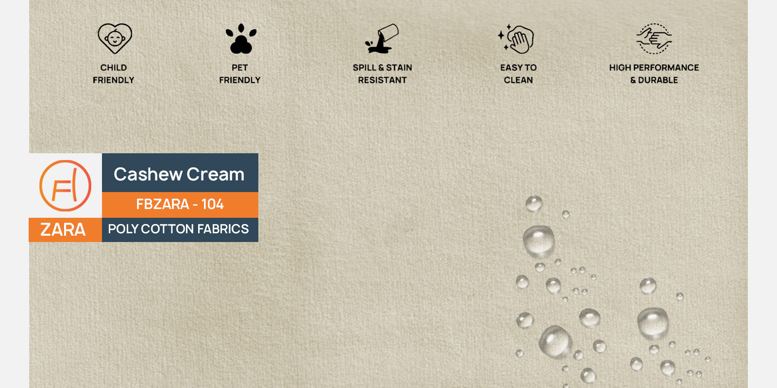 Jackson Waterproof Velvet 3 Seater Sofa In Cashew Cream Colour