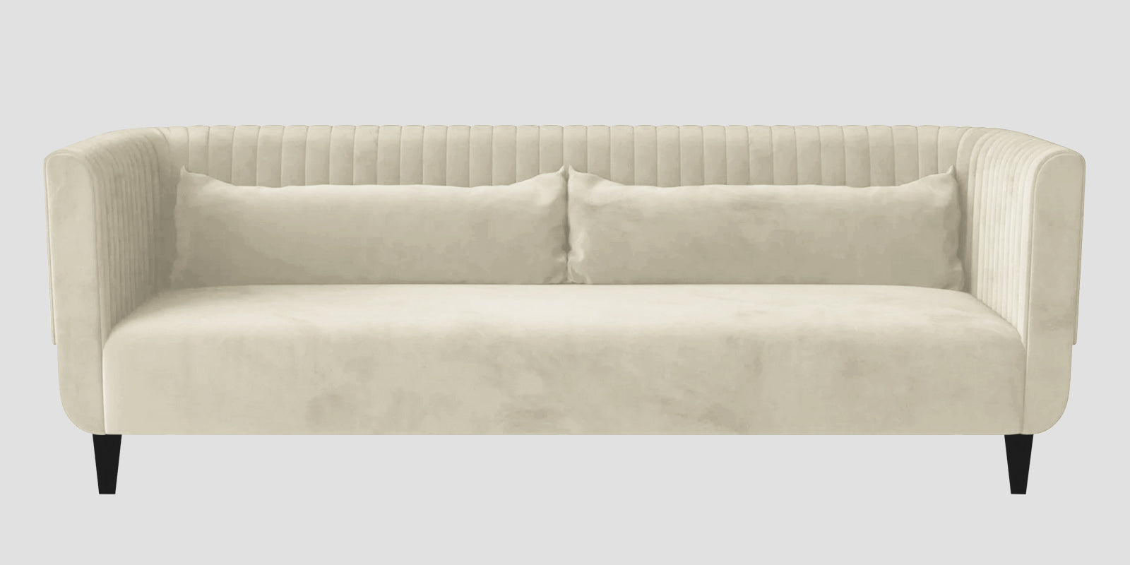 Jackson Waterproof Velvet 3 Seater Sofa In Cashew Cream Colour